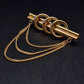 Elegante Goldene Brosche mit Kristallbesatz – Stilvolle Damen Brosche