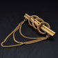 Elegante Goldene Brosche mit Kristallbesatz – Stilvolle Damen Brosche