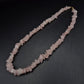 Elegante Rosenquarz Splitterkette – Zartrosa Naturstein Damen Kette