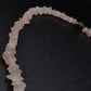 Elegante Rosenquarz Splitterkette – Zartrosa Naturstein Damen Kette