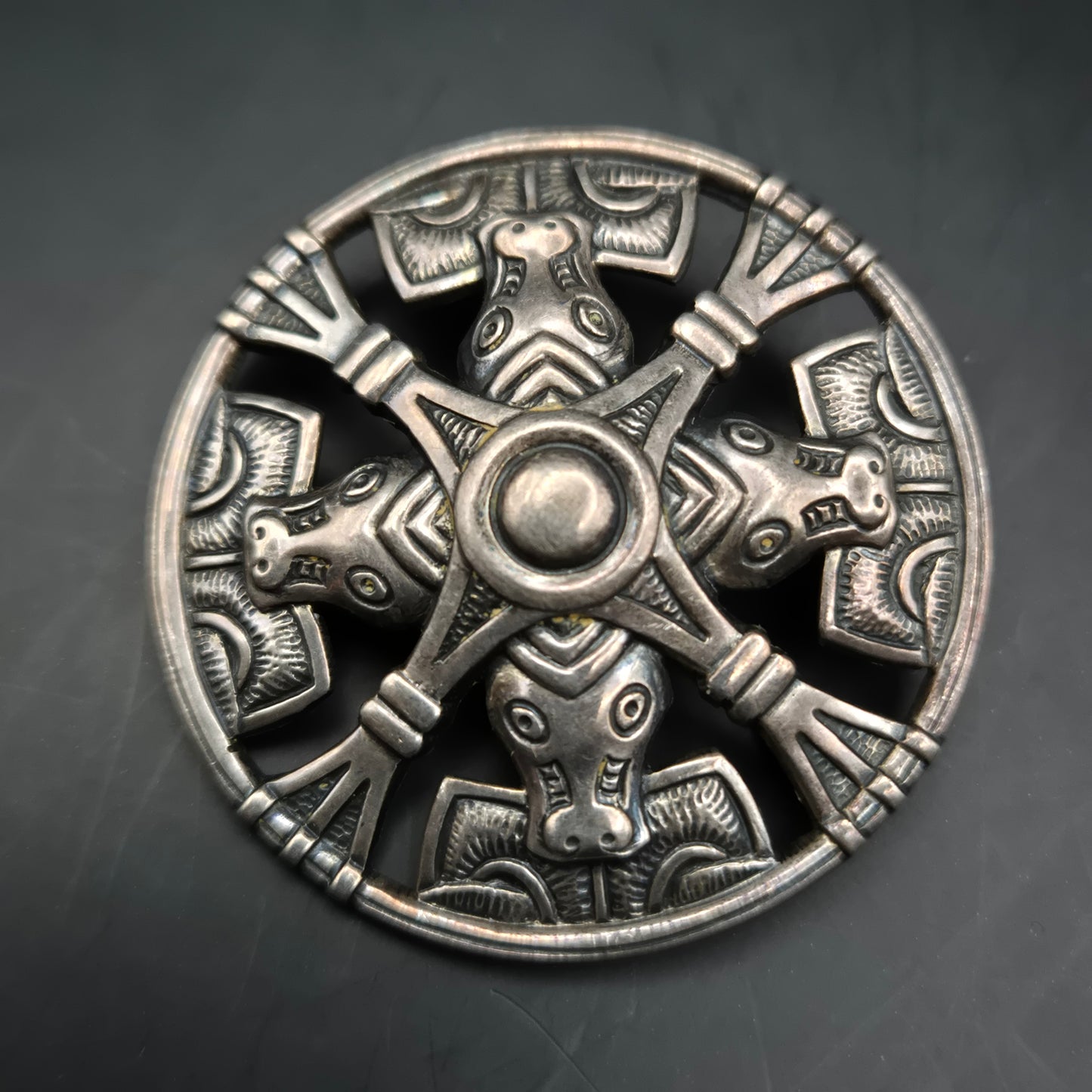 Exquisite Wikinger Stil Brosche – Nordisches Design aus 830er Silber