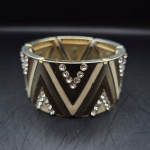 Modisches Damen Armband – Geometrisches Design mit Strass-Verzierung