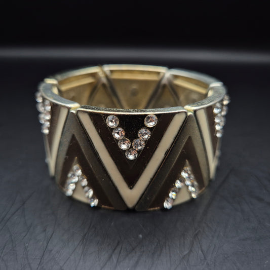 Modisches Damen Armband – Geometrisches Design mit Strass-Verzierung