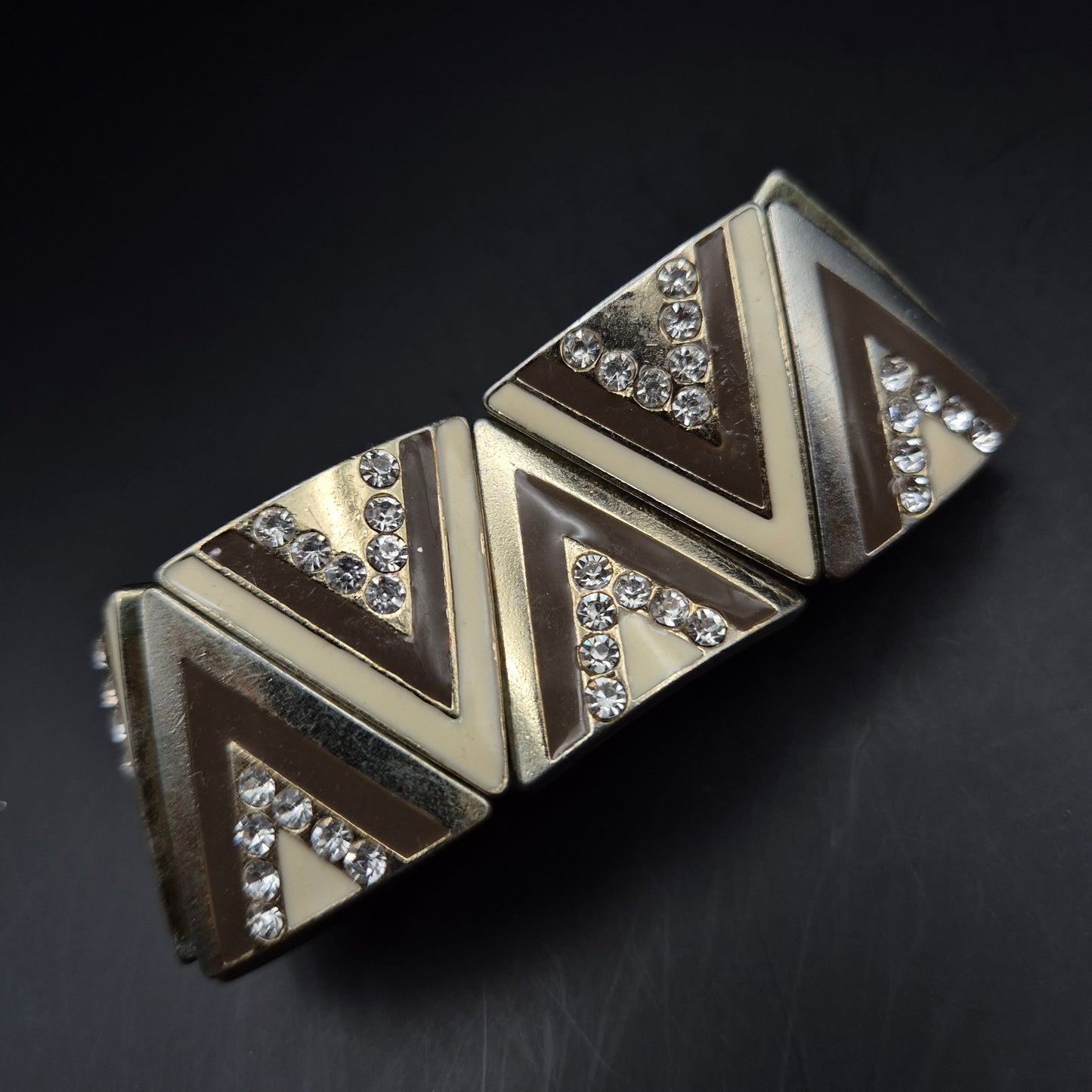 Modisches Damen Armband – Geometrisches Design mit Strass-Verzierung