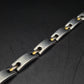Modernes Rochet Herren Armband – Edelstahl mit Gold-Akzenten