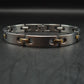 Modernes Rochet Herren Armband – Edelstahl mit Gold-Akzenten