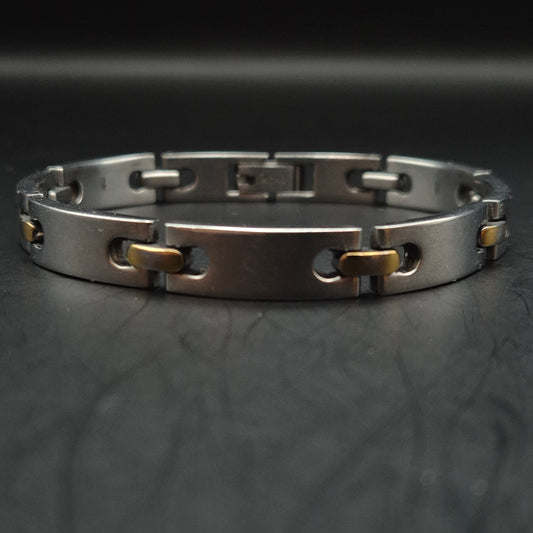 Modernes Rochet Herren Armband – Edelstahl mit Gold-Akzenten