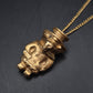 Antike Pre-Columbian Style Figur Anhänger Kette – Goldfarbenes Ethno Design