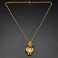 Antike Pre-Columbian Style Figur Anhänger Kette – Goldfarbenes Ethno Design