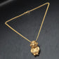 Antike Pre-Columbian Style Figur Anhänger Kette – Goldfarbenes Ethno Design