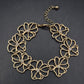 Elegantes Blumen Armband in Gold-Optik – Florales Design mit Strass