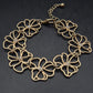 Elegantes Blumen Armband in Gold-Optik – Florales Design mit Strass