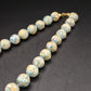 Elegante Mosaik-Perlen Kette – Schimmerndes Design in Blau und Gold