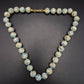 Elegante Mosaik-Perlen Kette – Schimmerndes Design in Blau und Gold