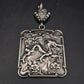 Antiker Vintage Silber Anhänger – Mythischer Drache im Orient-Stil
