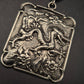 Antiker Vintage Silber Anhänger – Mythischer Drache im Orient-Stil
