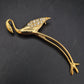 Elegante Flamingo Brosche in Gold-Optik mit funkelnden Steinen