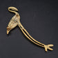 Elegante Flamingo Brosche in Gold-Optik mit funkelnden Steinen