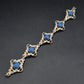 Vintage Armband mit blauen Steinen – Antikes Filigran Design