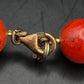 Edle Rote Korallen Kette – Klassische Perlen Kette mit 925 Silber Verschluss