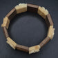 Exotisches Armband mit Rosen-Schnitzereien – Vintage Look in Braun & Natur