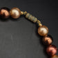 Elegante Damen Halskette – Perlen in Bronze- und Goldtönen