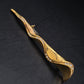 Elegante Goldene Brosche mit Strassbesatz – Geschwungene Form