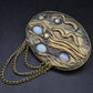 Antike Damen Brosche mit Opal-Optik & Schlangen-Design – Vintage Gold-Look