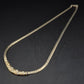 Vintage Gold Ton Snake Chain Halskette – Elegante Strass-Akzente
