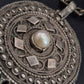 Antike Silber Kette mit Rundem Medaillon – Ethno Stil mit Glocken