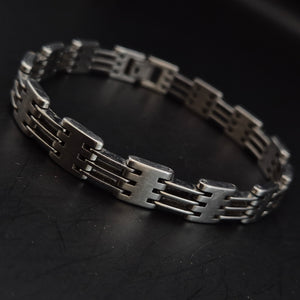 Modernes Edelstahl Armband für Herren – Markantes Glieder Design