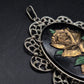 Vintage Medaillon Anhänger Rose – Edles Design in Schwarz & Gold