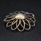 Silberne Vintage Blumen Brosche – Elegantes Florales Design