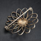 Silberne Vintage Blumen Brosche – Elegantes Florales Design