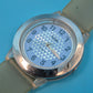 Moderne TCM Damen Uhr – Hellblaues Zifferblatt mit geometrischem Muster
