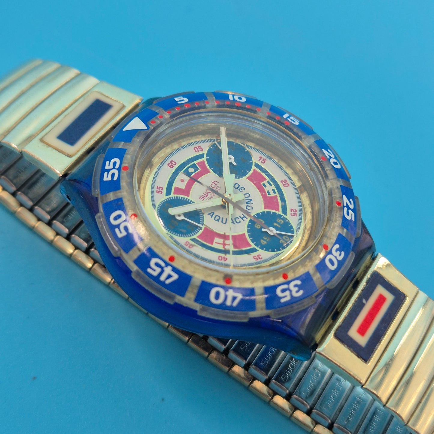 Vintage Swatch Aqua Chrono SBM101 Waterpower – Sportliche Herren Uhr