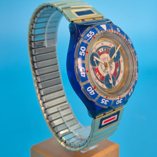 Vintage Swatch Aqua Chrono SBM101 Waterpower – Sportliche Herren Uhr