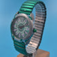 Retro Citron Unisex Uhr – Grünes Design mit praktischem Flexarmband