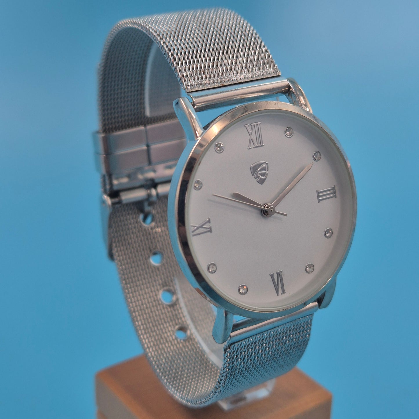 Auriol Damen Uhr Silberfarben – Klassisches Meshband
