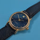 Elegante Seiko Damen Uhr mit blauem Zifferblatt und Lederarmband