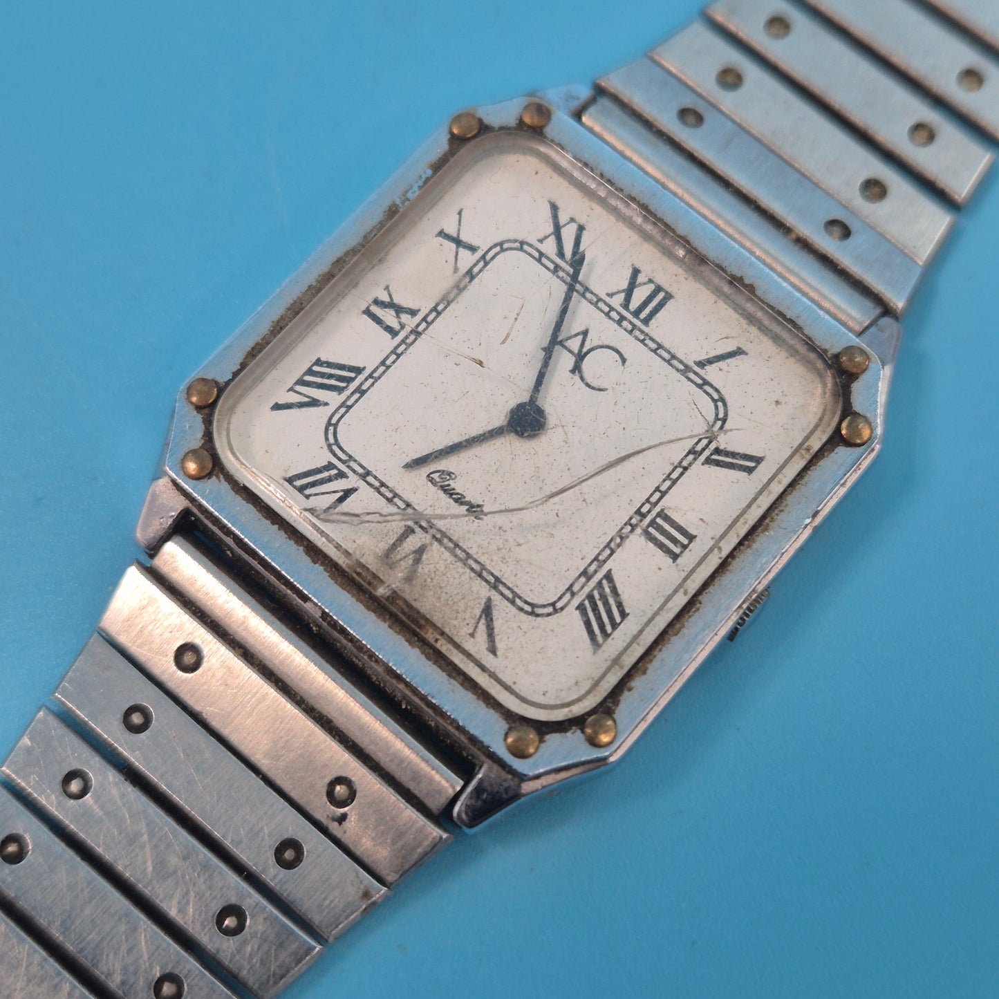 Elegante AC Vintage Herren Uhr – Klassisches Design mit römischen Ziffern