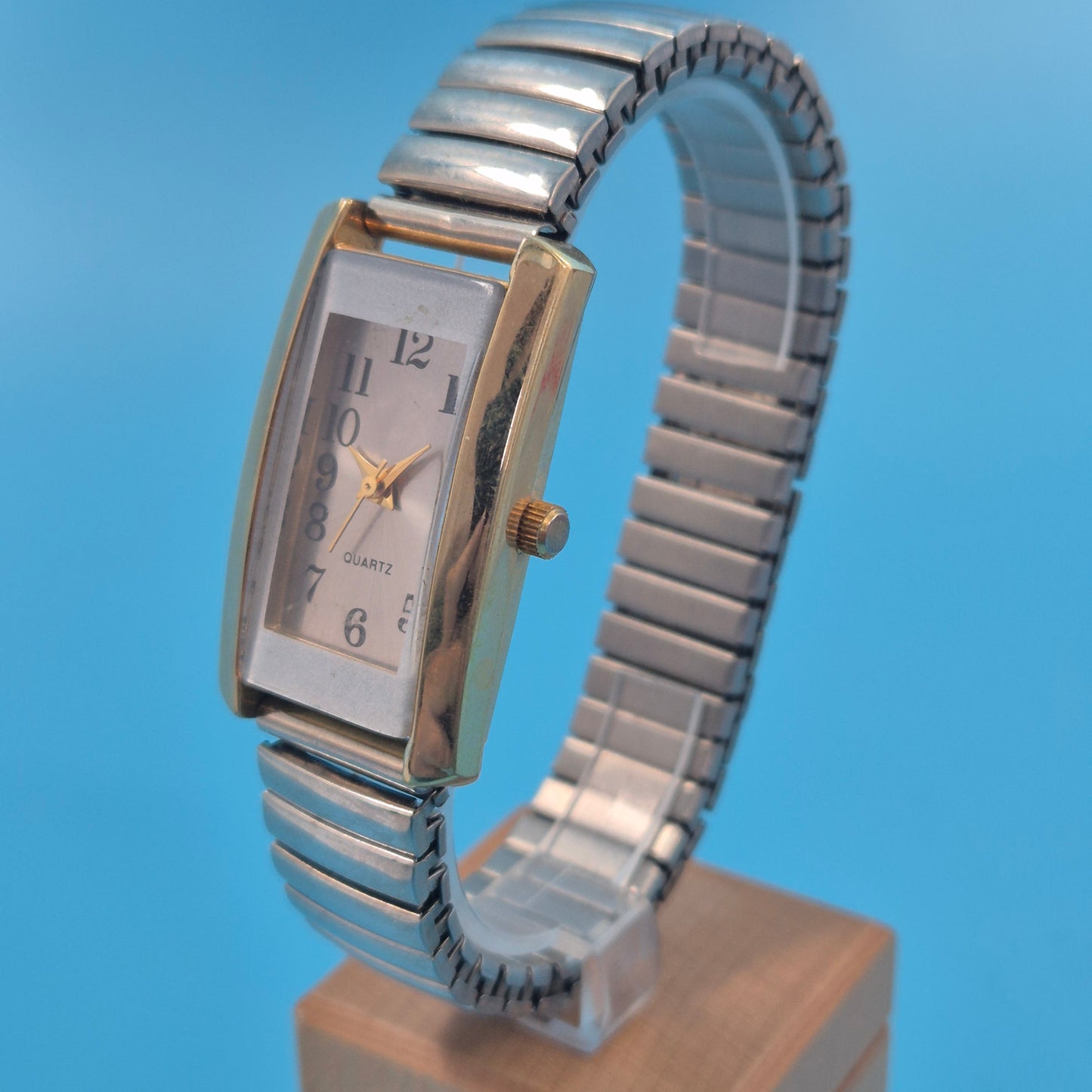 Elegante Bicolor Damen Uhr – Klassisch mit praktischem Flexband