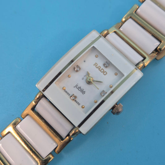 Exklusive Rado Jubilé Damen Uhr – High-Tech Keramik & Gold-Look