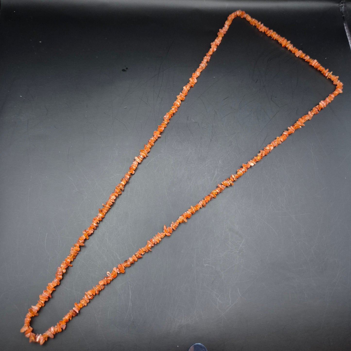 Elegante Karneol Splitterkette – Natürliche Edelstein Kette in Orange