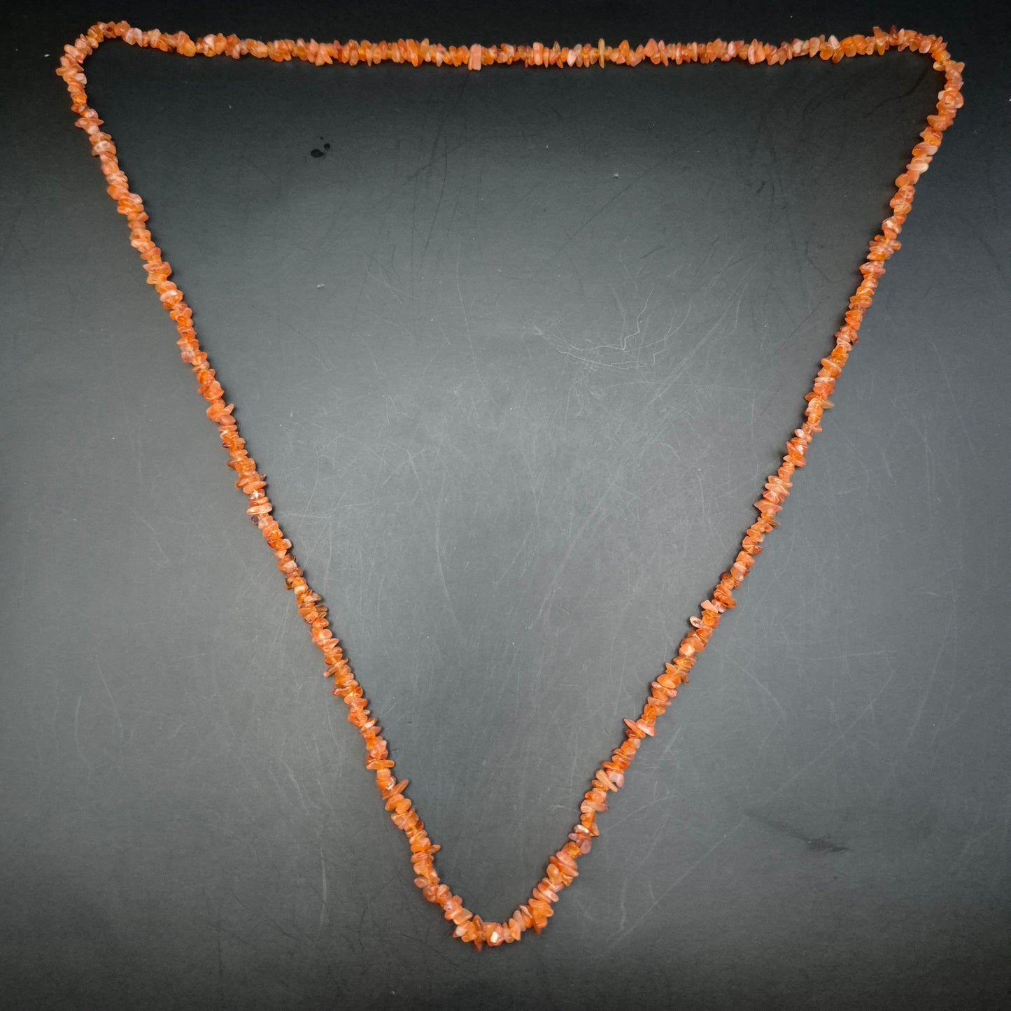 Elegante Karneol Splitterkette – Natürliche Edelstein Kette in Orange