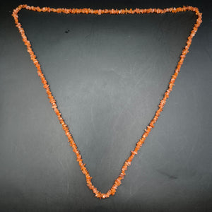 Elegante Karneol Splitterkette – Natürliche Edelstein Kette in Orange