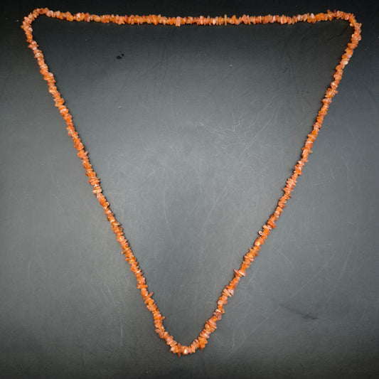 Elegante Karneol Splitterkette – Natürliche Edelstein Kette in Orange