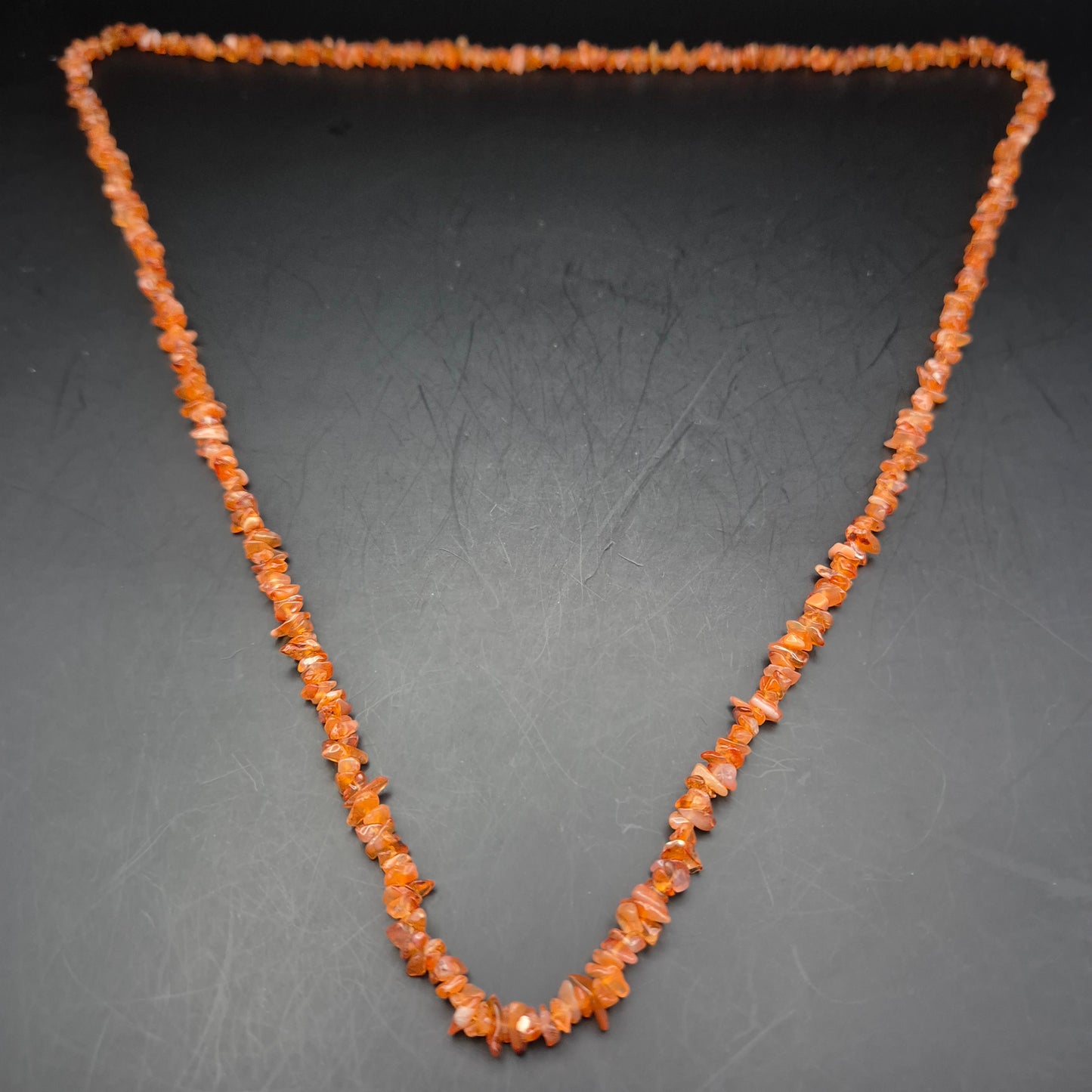 Elegante Karneol Splitterkette – Natürliche Edelstein Kette in Orange