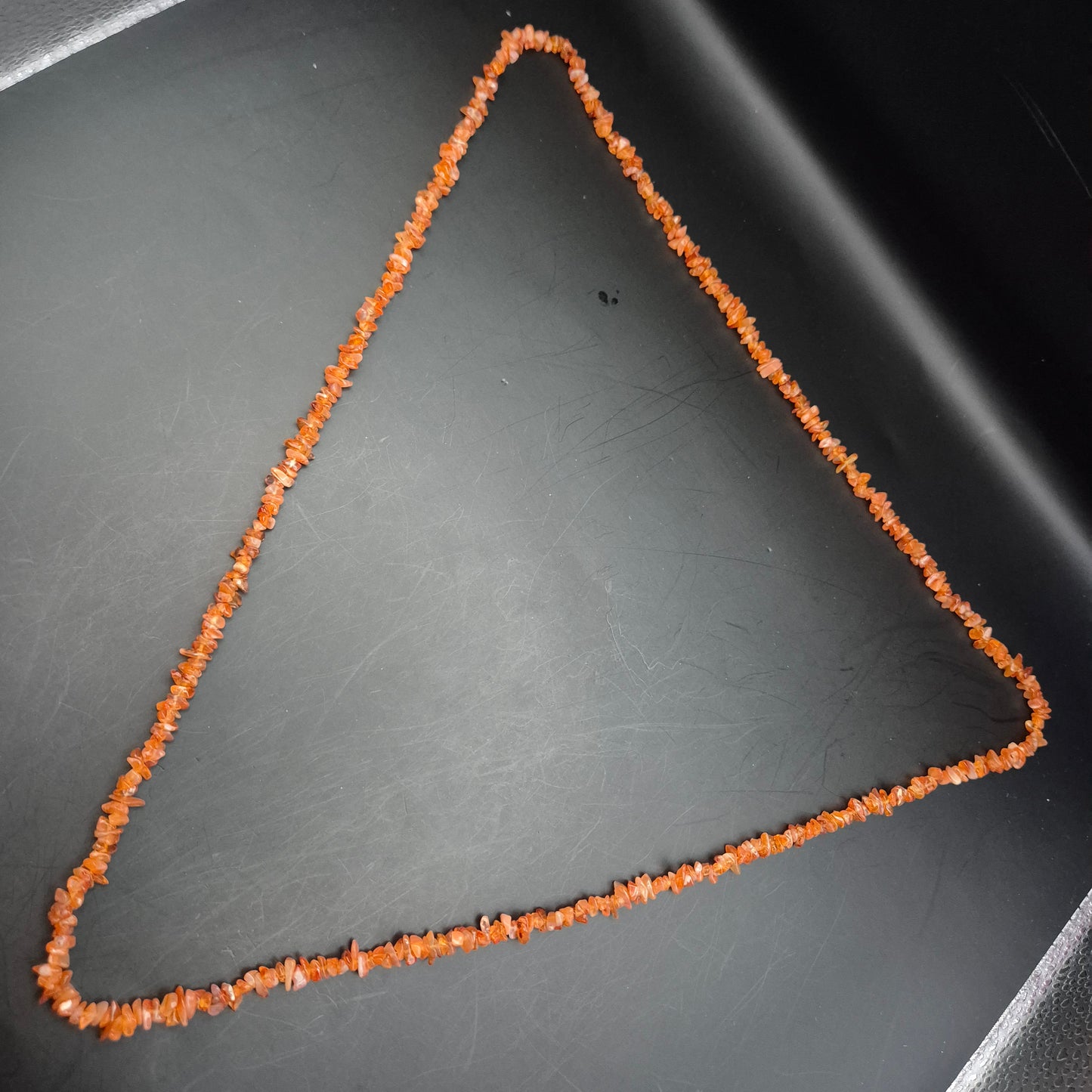 Elegante Karneol Splitterkette – Natürliche Edelstein Kette in Orange