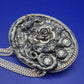 Vintage-Stil Rosenbrosche mit Kette – Damen Anstecknadel
